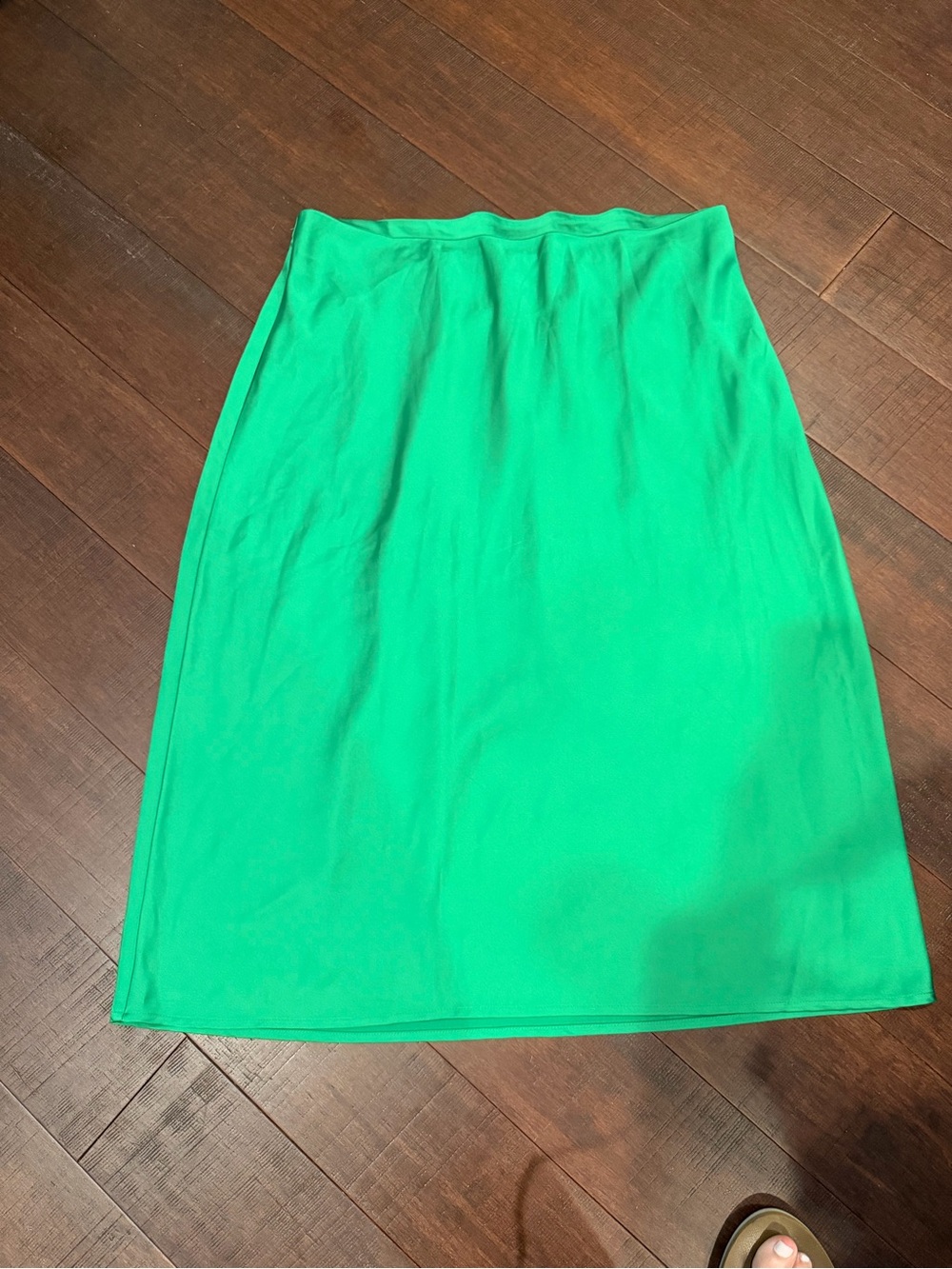 I crew midi satin slip skirt